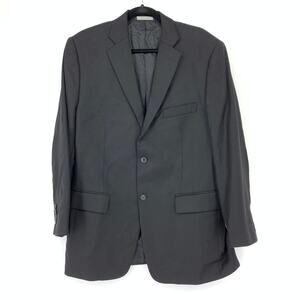 John W. Nordstrom Loro Piana Men's Sz 43R Black Two Button Blazer Super 120's